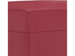 Apoio de pés 60x50x41 cm couro artificial vermelho tinto