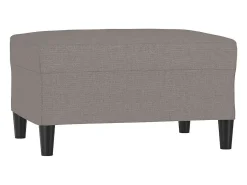 Apoio de pés 70x55x41 cm tecido cinza-acastanhado
