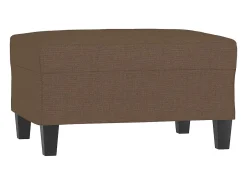 Apoio de pés 70x55x41 cm tecido castanho
