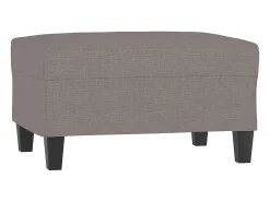 Apoio de pés 70x55x41 cm tecido cinza-acastanhado