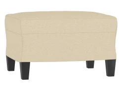 Apoio de pés 60x50x41 cm tecido cor creme