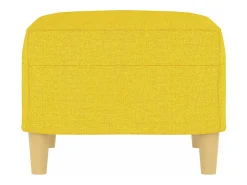 Apoio de pés 60x50x41 cm tecido amarelo-claro