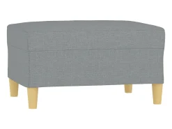 Apoio de pés 70x55x41 cm tecido cinzento-claro