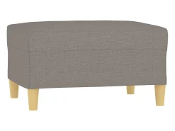 Apoio de pés 70x55x41 cm tecido cinza-acastanhado