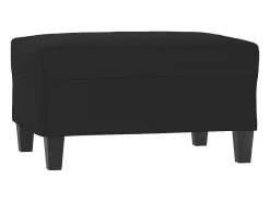 Apoio de pés 70x55x41 cm tecido de microfibra preto
