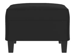 Apoio de pés 70x55x41 cm tecido de microfibra preto