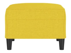 Apoio de pés 70x55x41 cm tecido amarelo-claro