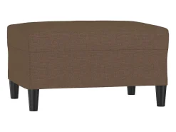 Apoio de pés 70x55x41 cm tecido castanho