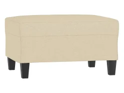 Apoio de pés 70x55x41 cm tecido cor creme