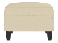 Apoio de pés 70x55x41 cm tecido cor creme