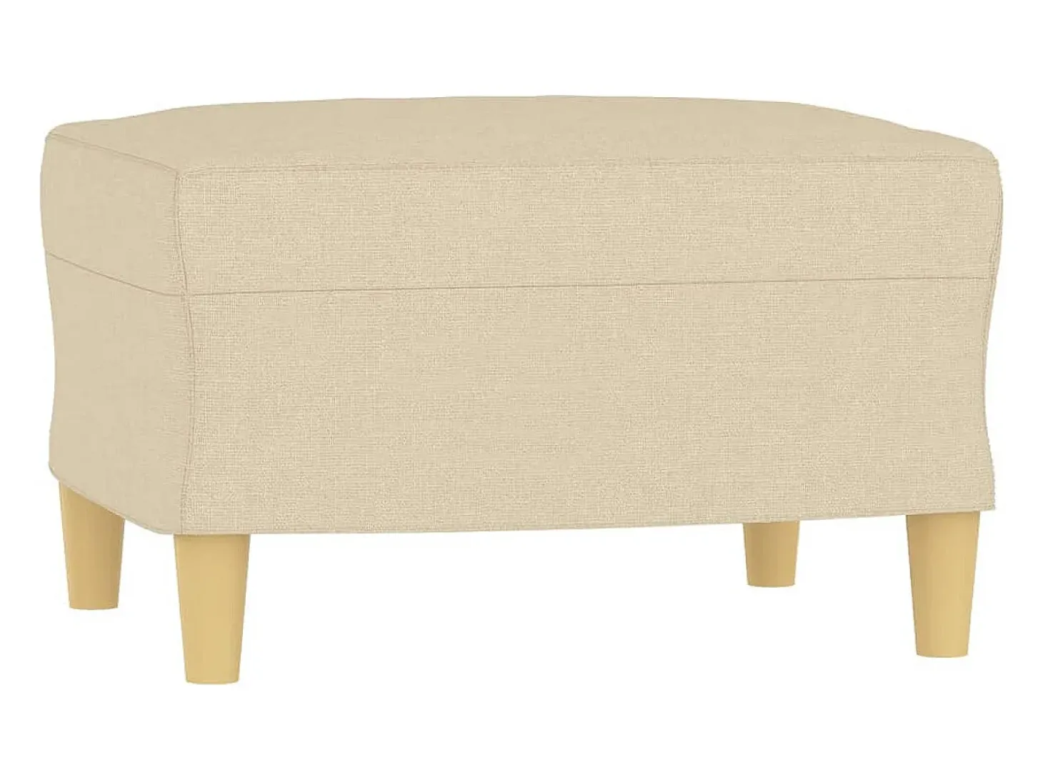 Apoio de pés 60x50x41 cm tecido cor creme
