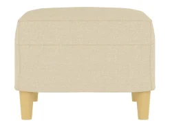 Apoio de pés 60x50x41 cm tecido cor creme