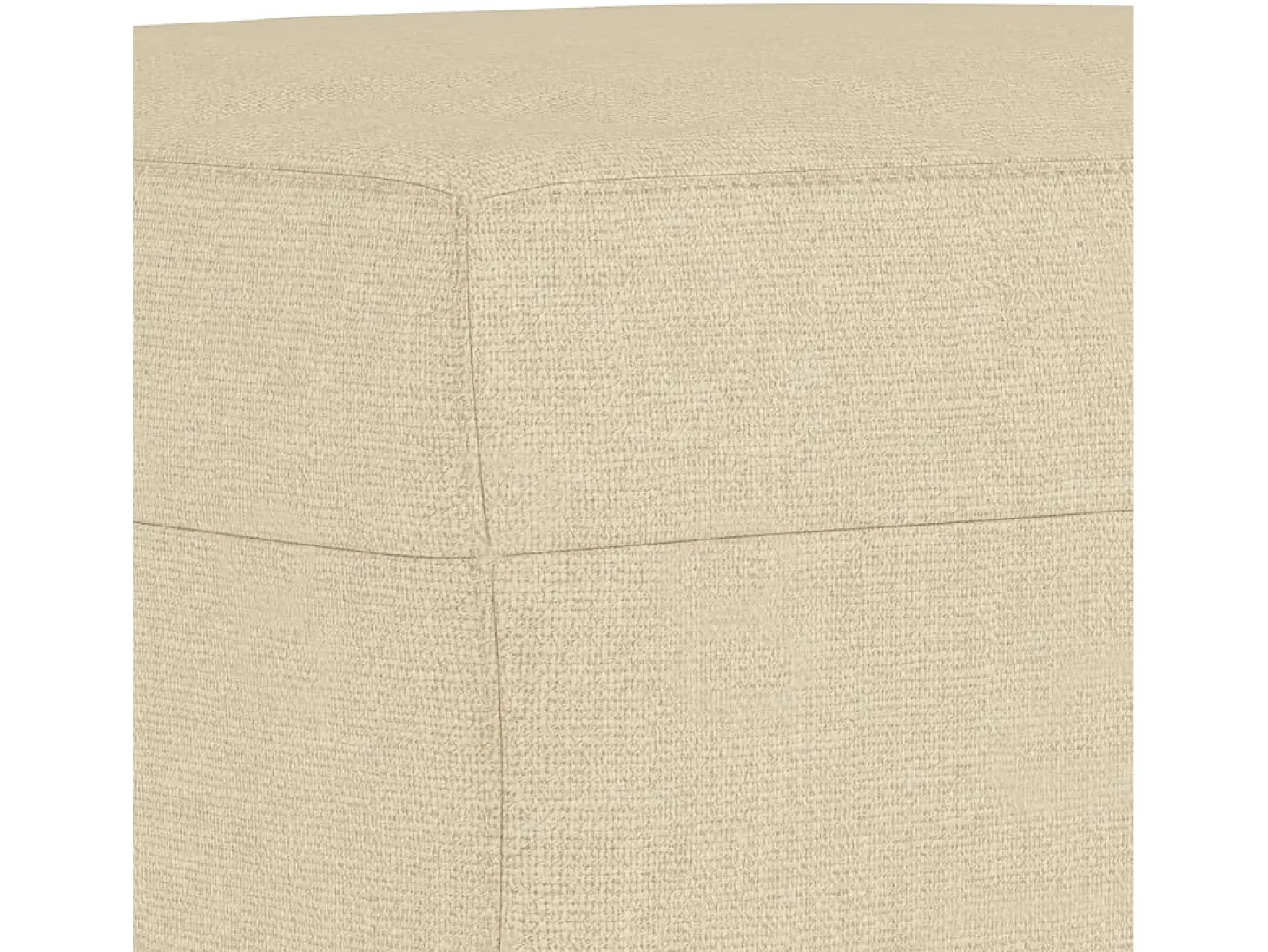 Apoio de pés 60x50x41 cm tecido cor creme