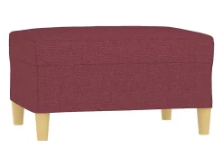Apoio de pés 70x55x41 cm tecido vermelho-tinto