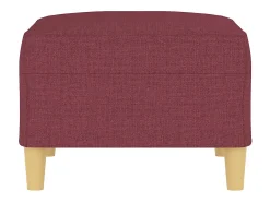 Apoio de pés 70x55x41 cm tecido vermelho-tinto