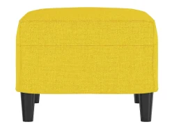 Apoio de pés 60x50x41 cm tecido amarelo-claro