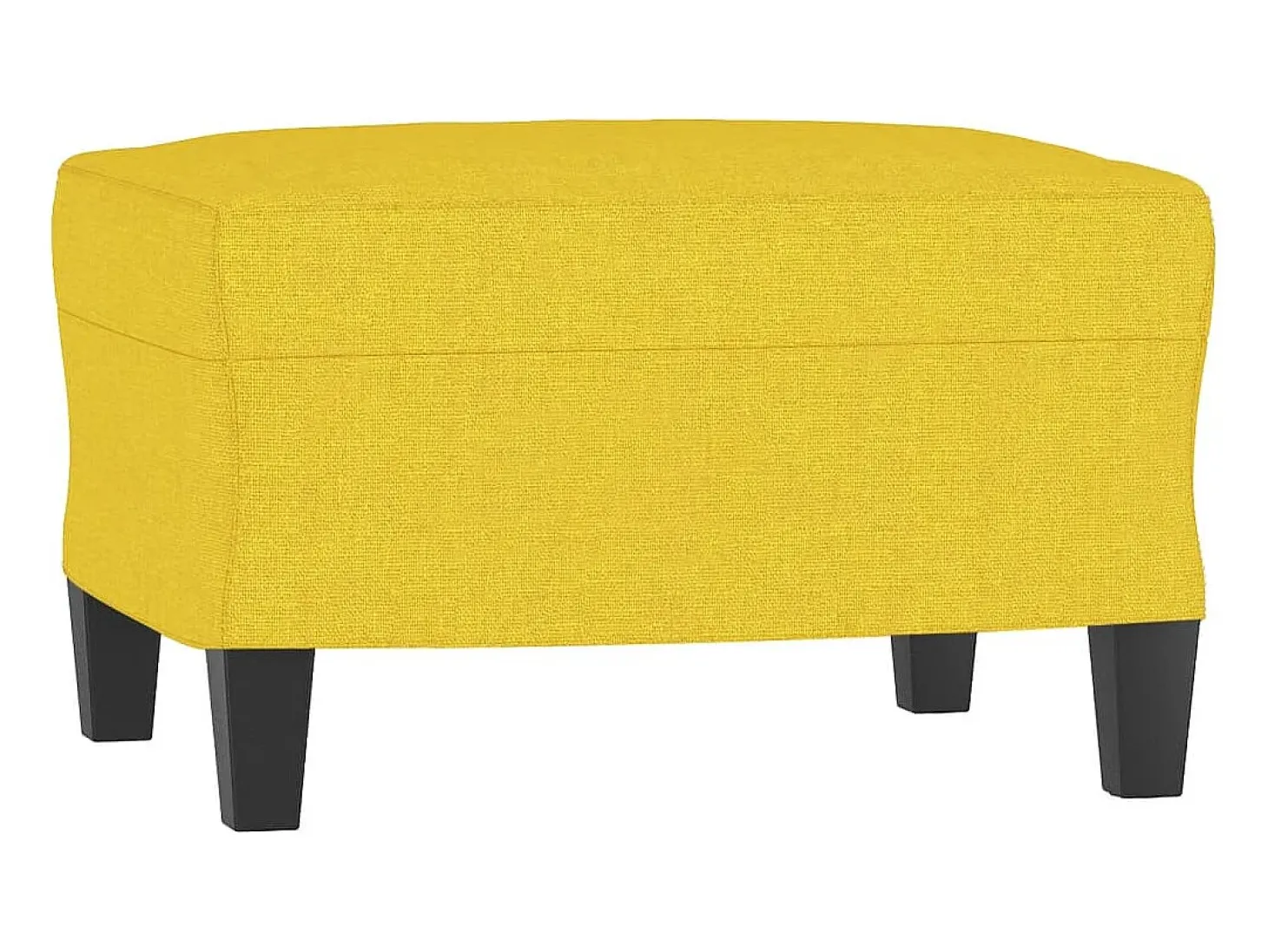 Apoio de pés 60x50x41 cm tecido amarelo-claro