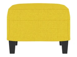 Apoio de pés 60x50x41 cm tecido amarelo-claro