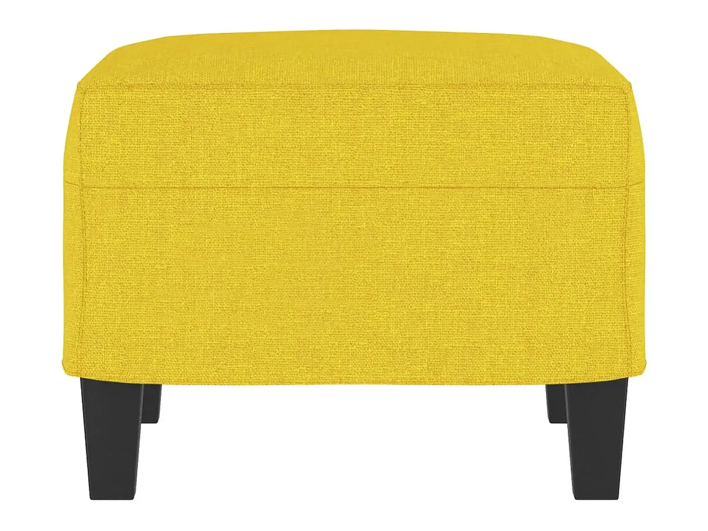 Apoio de pés 60x50x41 cm tecido amarelo-claro