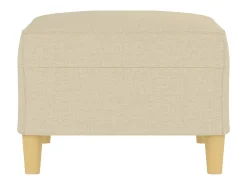 Apoio de pés 70x55x41 cm tecido cor creme