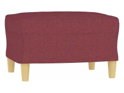 Apoio de pés 60x50x41 cm tecido vermelho tinto