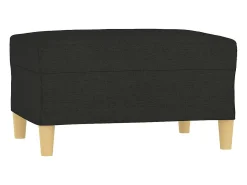 Apoio de pés 70x55x41 cm tecido preto
