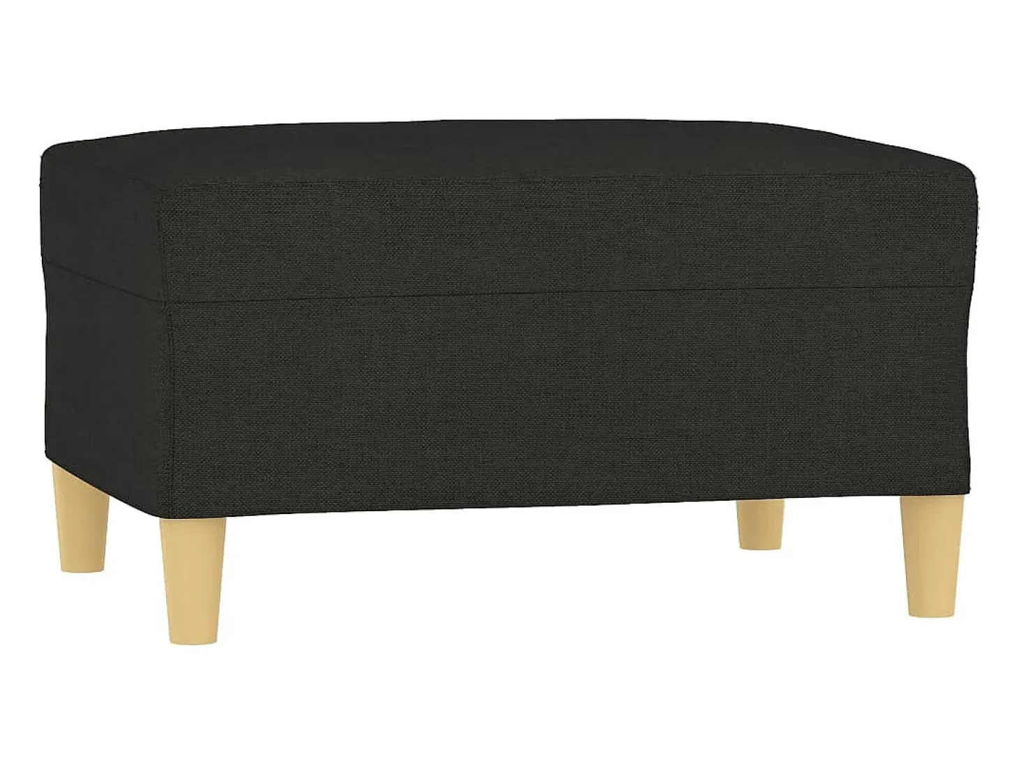 Apoio de pés 70x55x41 cm tecido preto