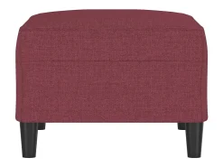 Apoio de pés 70x55x41 cm tecido vermelho-tinto
