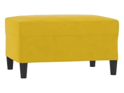 Apoio de pés 70x55x41 cm veludo amarelo