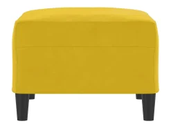 Apoio de pés 70x55x41 cm veludo amarelo