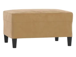 Apoio de pés 70x55x41 cm veludo castanho