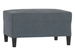 Apoio de pés 70x55x41 cm veludo cinzento-escuro