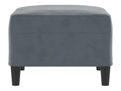 Apoio de pés 70x55x41 cm veludo cinzento-escuro