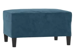 Apoio de pés 70x55x41 cm veludo azul