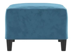 Apoio de pés 70x55x41 cm veludo azul