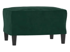 Apoio de pés 60x50x41 cm veludo verde-escuro