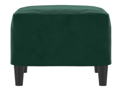 Apoio de pés 60x50x41 cm veludo verde-escuro