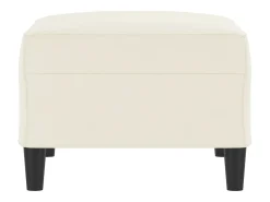 Apoio de pés 70x55x41 cm veludo cor creme