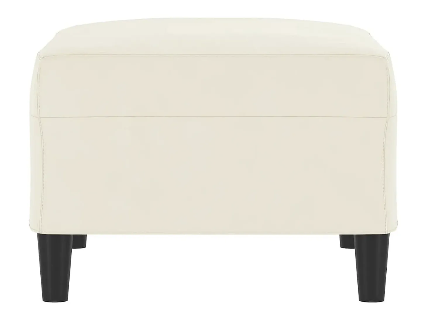 Apoio de pés 70x55x41 cm veludo cor creme