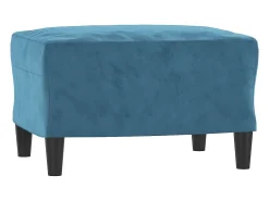 Apoio de pés 60x50x41 cm veludo azul