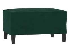 Apoio de pés 70x55x41 cm veludo verde-escuro