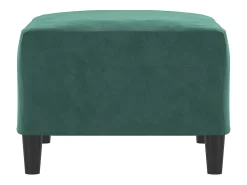 Apoio de pés 70x55x41 cm veludo verde-escuro