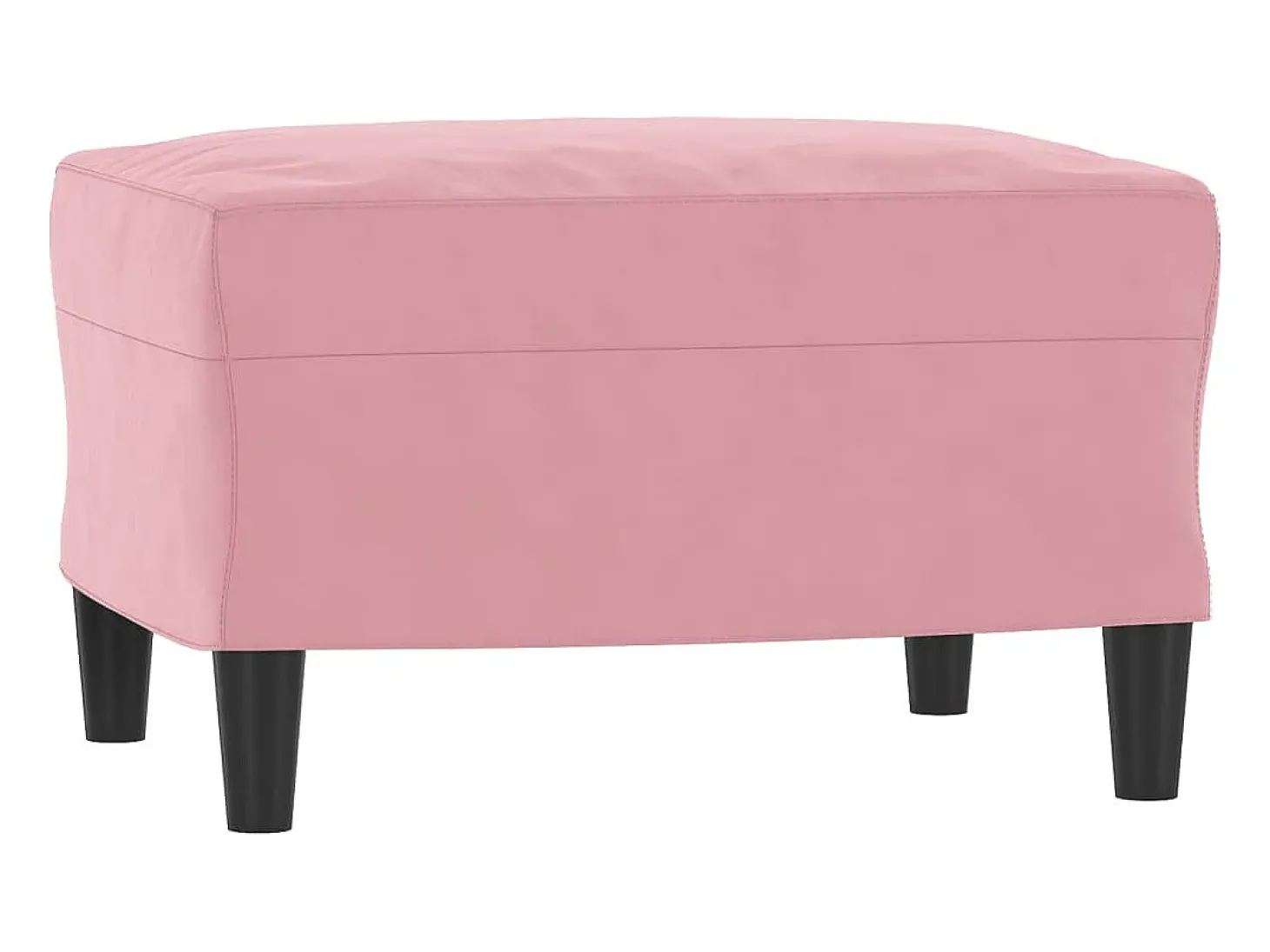 Apoio de pés 60x50x41 cm veludo rosa