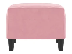 Apoio de pés 60x50x41 cm veludo rosa