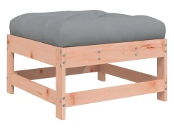 Apoios de pés jardim c/ almofadões 2pcs madeira douglas maciça