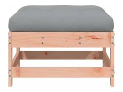 Apoios de pés jardim c/ almofadões 2pcs madeira douglas maciça