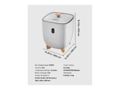 Aquecedor de Toalhas SucceBuy 25 L, Balde Secador de Toalhas para Banheiro, com Tela LED, Regulação de Temperatura e Timer 20/40/60/90 min