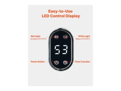 Aquecedor de Toalhas SucceBuy 25 L, Balde Secador de Toalhas para Banheiro, com Tela LED, Regulação de Temperatura e Timer 20/40/60/90 min
