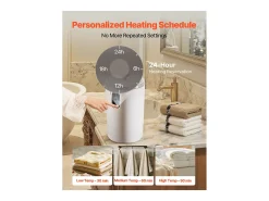 Aquecedor de Toalhas SucceBuy 20 L, Balde Secador de Toalhas para Banheiro Spa, com Tela LED, Regulação de Temperatura, Trava de Segurança
