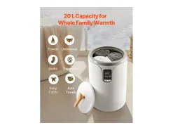 Aquecedor de Toalhas SucceBuy 20 L, Balde Secador de Toalhas para Banheiro Spa, com Tela LED, Regulação de Temperatura, Trava de Segurança